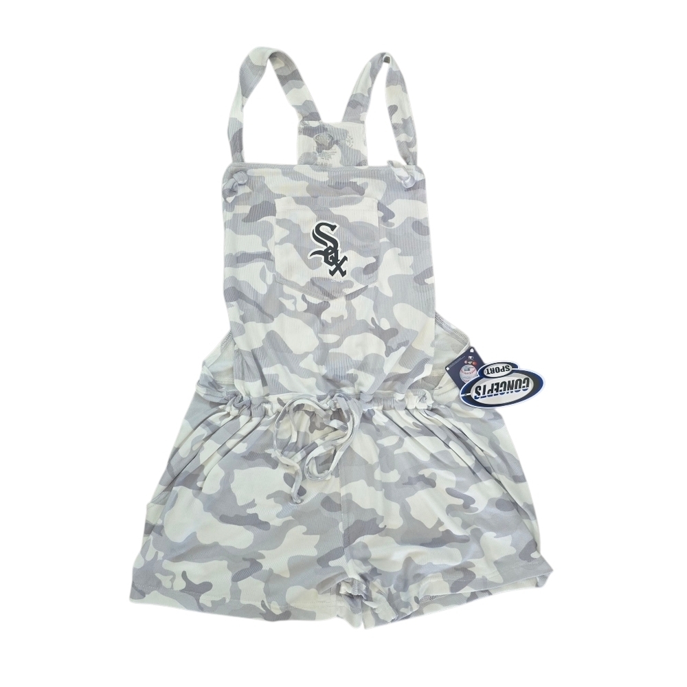 NWT Chicago White Sox Concepts Sport Women's Camo Romper Overalls Gray Large - Picture 1 of 13